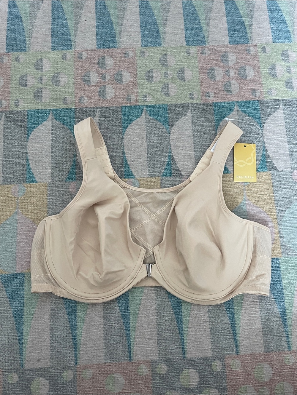 Delimira Front-Close Full Coverage Support Bra - Nude